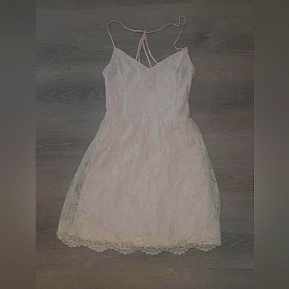 Abercrombie & Fitch Lace Spaghetti Strap Dress With Elastic Detail Hack